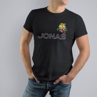 Marškinėliai Jonui su užrašu, Jonas ir Lietuvos Vyčiu