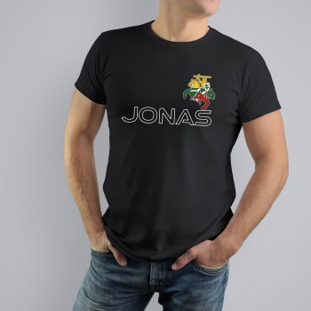 Marškinėliai Jonui su užrašu, Jonas ir Lietuvos Vyčiu Marškinėliai Jonui su užrašu, Jonas ir Lietuvos Vyčiu