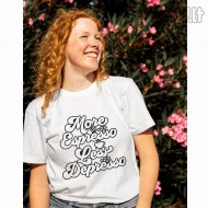 Marškinėliai Kavos Mėgėjui Su Užrašu, More Espresso Less Depresso