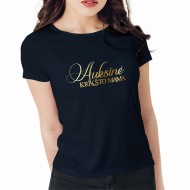 Moteriški marškinėliai  su užrašu, Auksinė krikšto mama