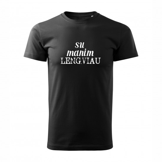 Marškinėliai su užrašu "Su Manim Lengviau"