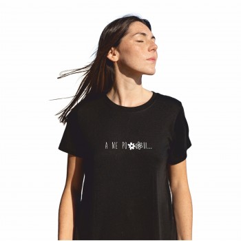 Marškinėliai su užrašu, A ne poui, spalvoti, universalus modelis