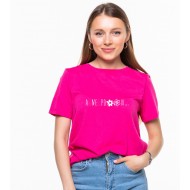 Marškinėliai su užrašu, A ne poui, spalvoti, universalus modelis