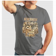 Marškinėliai su autoriniu piešiniu ir užrašu, Nenervuok Ir Taip Galva Kvadratinė