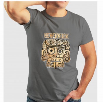 Marškinėliai su autoriniu piešiniu ir užrašu, Nenervuok Ir Taip Galva Kvadratinė