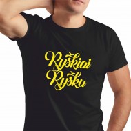 Marškinėliai "Ryškiai Ryšku", švytintis užrašas Marškinėliai "Ryškiai Ryšku", švytintis užrašas