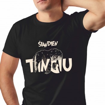 Marškinėliai su užrašu, TINGIU
