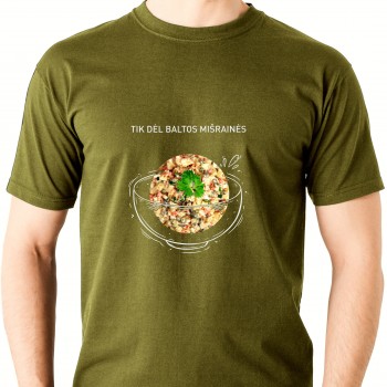 Marškinėliai su užrašu, Aš už baltą mišrainę LT