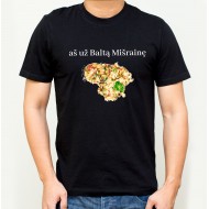 Marškinėliai su piešiniu ir užrašu, Aš už baltą mišrainę, Lietuva