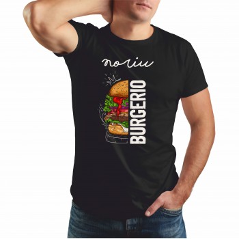 Marškinėliai Su Burgerio Piešiniu Ir Užrašu Noriu Burgerio