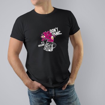 Marškinėliai su Šaltibarščiais ir užrašu, Don`t Panic It`s Organic