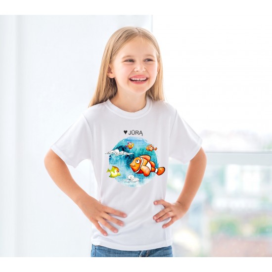 "Myliu Jūrą" vaikiški marškinėliai
