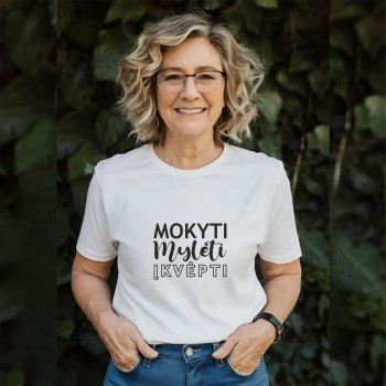 Marškinėliai su užrašu, Mokyti Mylėti Įkvėpti