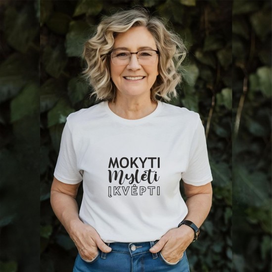Marškinėliai su užrašu, Mokyti Mylėti Įkvėpti