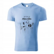 Marškinėliai "Gyvenu su muzika"  Marškinėliai "Gyvenu su muzika"