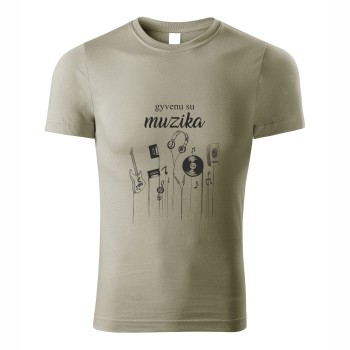 Marškinėliai "Gyvenu su muzika"  Marškinėliai "Gyvenu su muzika"