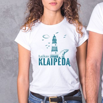 Moteriški marškinėliai "Laikas į Klaipėdą"  Moteriški marškinėliai "Laikas į Klaipėdą"
