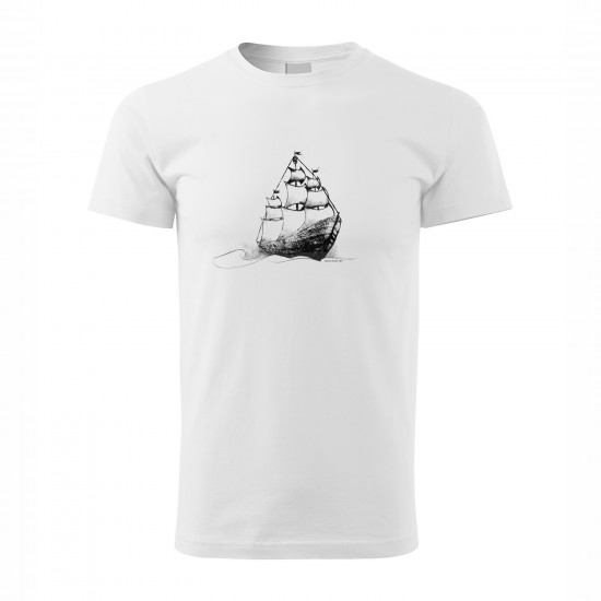 Marškinėliai Su Laivu, Balti