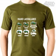 Marškinėliai universalūs "Mano laisvalaikis"