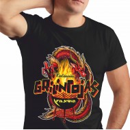 Marškinėliai Su Drakono Piešiniu Ir Užrašu, Kiečiausias Grilintojas Rajone II