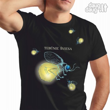 Marškinėliai Su Jonvabaliais Ir Užrašu, Tebūnie Šviesa