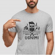 Marškinėliai Su Užrašu, Tikras Vyras Nebijo Susigrumti Su Ugnimi