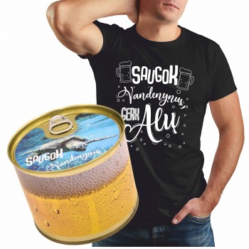 Marškinėliai skardinėje. SAUGOK VANDENYNUS.