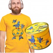 Marškinėliai skardinėje su Balandėliais