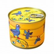 Marškinėliai skardinėje su Balandėliais