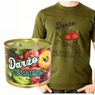 Marškinėliai skardinėje su užrašu, DARŽO KARALIUS