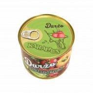 Marškinėliai skardinėje su užrašu, DARŽO KARALIUS