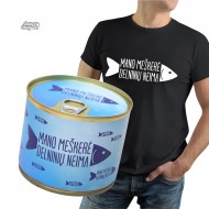 Marškinėliai Skardinėje Su Užrašu Žvejui, Mano Meškerė Delninių Neima