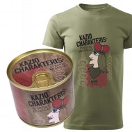 Marškinėliai su užrašu, Kazio Charakteris, Skardinėje