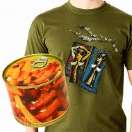 Marškinėliai Skardinėje Su Autoriniu Piešiniu, KEPTA DUONA Marškinėliai Skardinėje Su Autoriniu Piešiniu, KEPTA DUONA