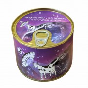 Marškinėliai skardinėje su NSO, su Karve ir užrašu, Su Pirmadieniais Viskas Normaliai...