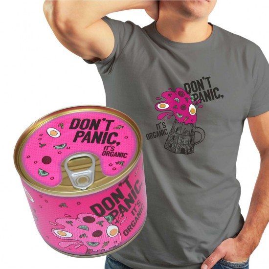 Marškinėliai su Šaltibarščiais, Skardinėje, Don`t Panic, It`s Organic, Gedimino pilis