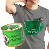 Marškinėliai Skardinėje Su Autoriniu Piešiniu, Futbolas, VIENI VARTAI