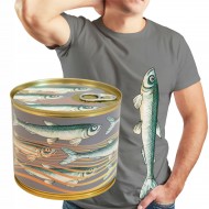 Marškinėliai Skardinėje Su Autoriniu Piešiniu, STINTA