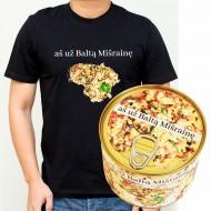 Marškinėliai skardinėje. AŠ UŽ BALTĄ MIŠRAINĘ. Marškinėliai skardinėje. AŠ UŽ BALTĄ MIŠRAINĘ.