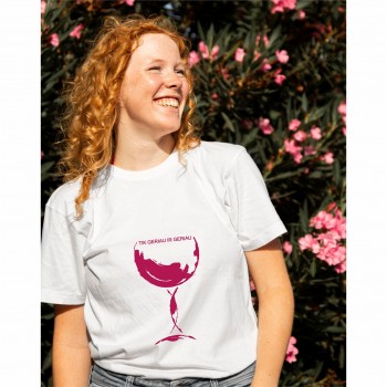 Marškinėliai su vyno taure ir užrašu, Tik Geriau Ir Geriau 