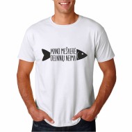 Marškinėliai Žvejui su Užrašu, Mano Meškerė Delninių Neima