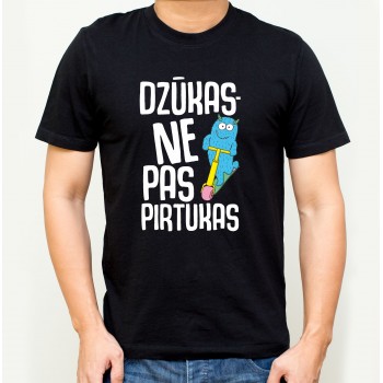 Marškinėliai Su Piešiniu Ir Užrašu, Dzūkas Ne Paspirtukas