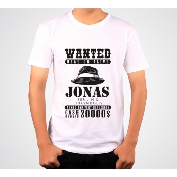 Marškinėliai su užrašu Jonui Marškinėliai su užrašu Jonui