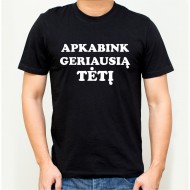 Marškinėliai su užrašu, Apkabink Geriausą Tėtį, spalvoti, universalus modelis