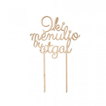 Smeigtukas tortui su užrašu IKI MĖNULIO IR ATGAL Smeigtukas tortui su užrašu IKI MĖNULIO IR ATGAL